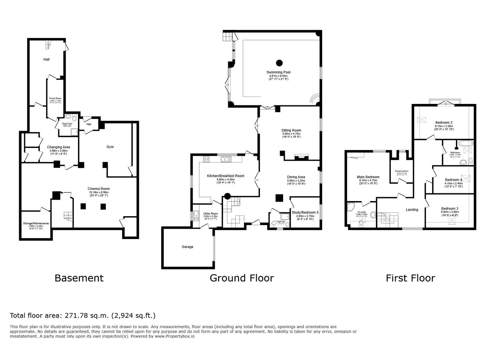 Floorplan of 5 bedroom Detached House for sale, High Park Close, Northiam, East Sussex, TN31