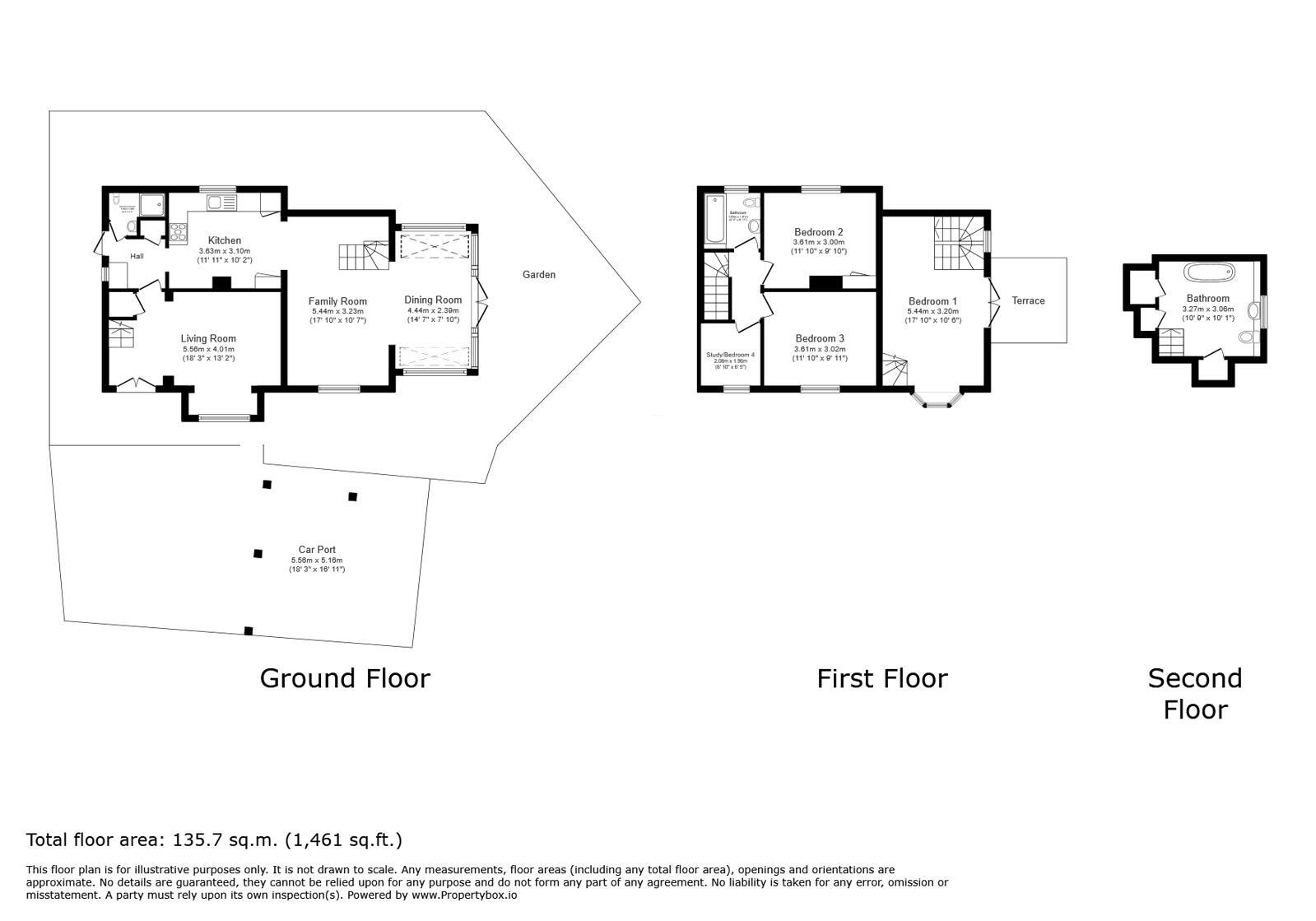 Floorplan of 4 bedroom Detached House for sale, Old Brickyard, Rye, East Sussex, TN31