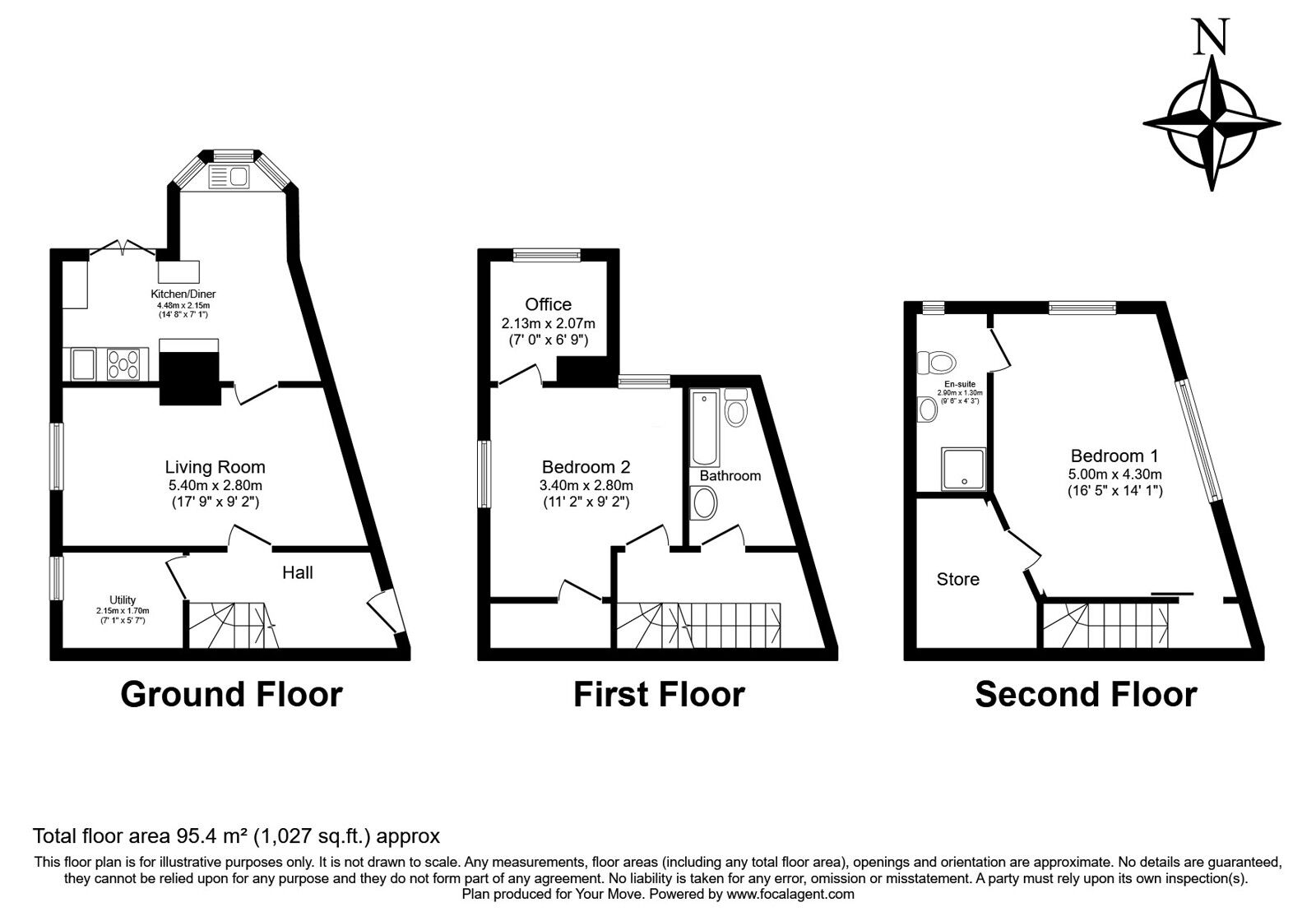 Floorplan of 2 bedroom Mid Terrace House for sale, Mermaid Passage, Rye, East Sussex, TN31