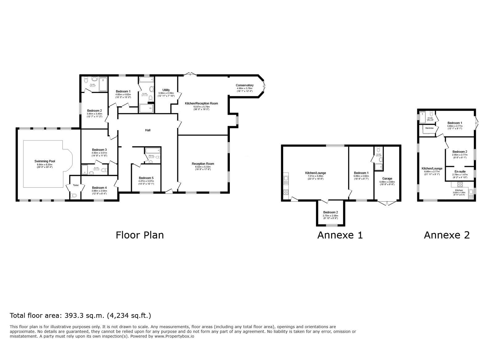 Floorplan of 9 bedroom Detached House for sale, Horns Cross, Northiam, East Sussex, TN31