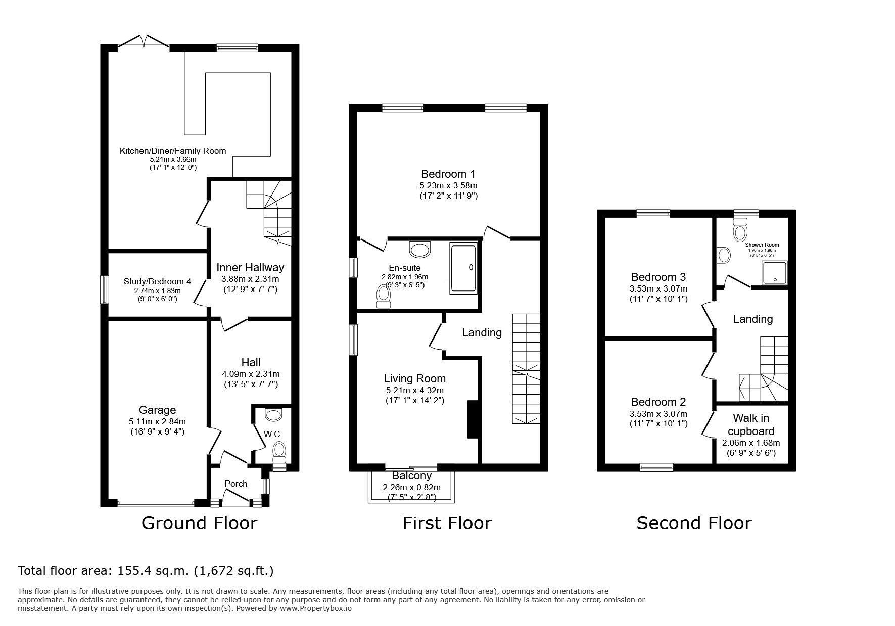 Floorplan of 4 bedroom Semi Detached House for sale, Rock Channel Quay, Rye, East Sussex, TN31