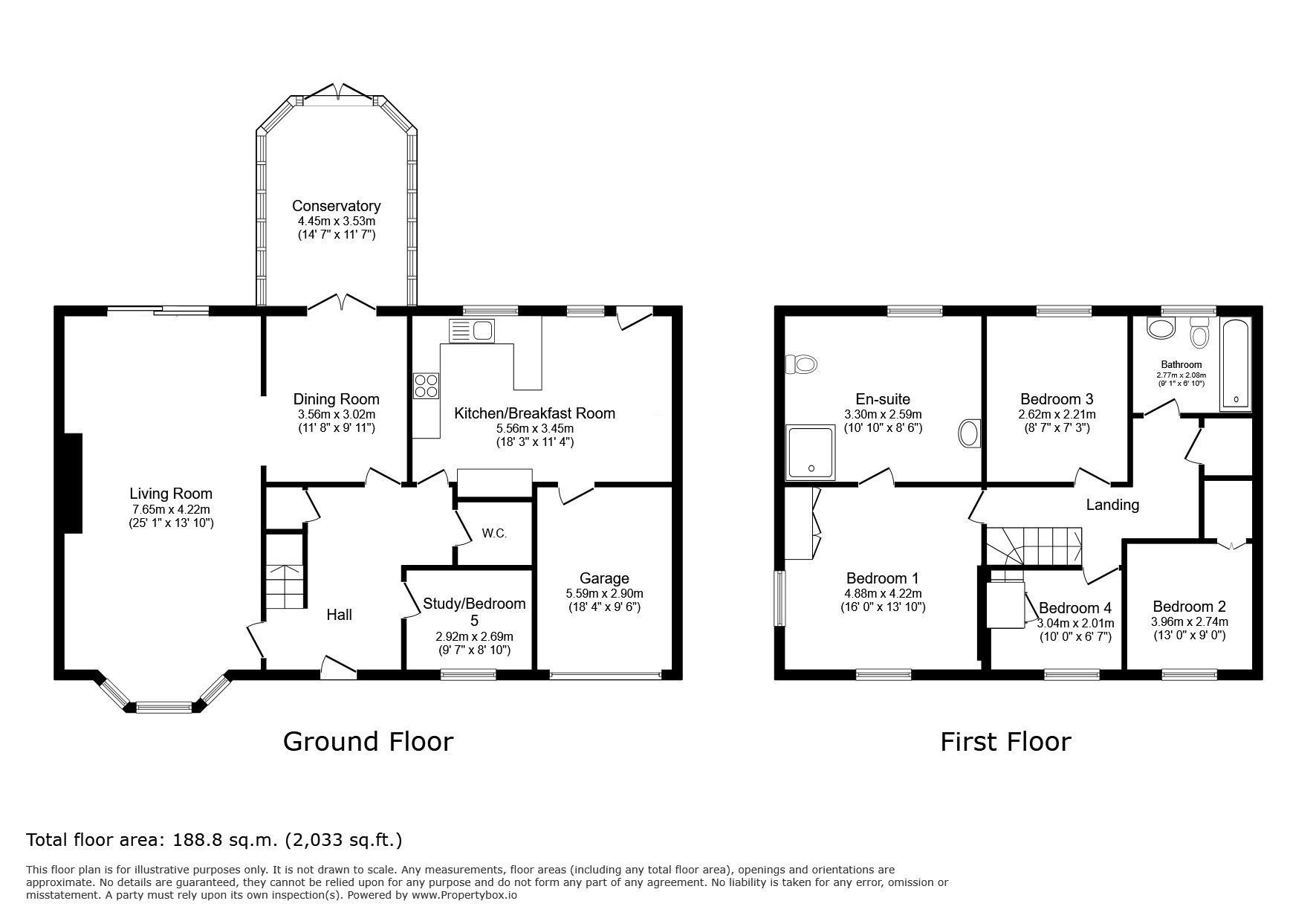 Floorplan of 5 bedroom Detached House for sale, Main Street, Iden, East Sussex, TN31