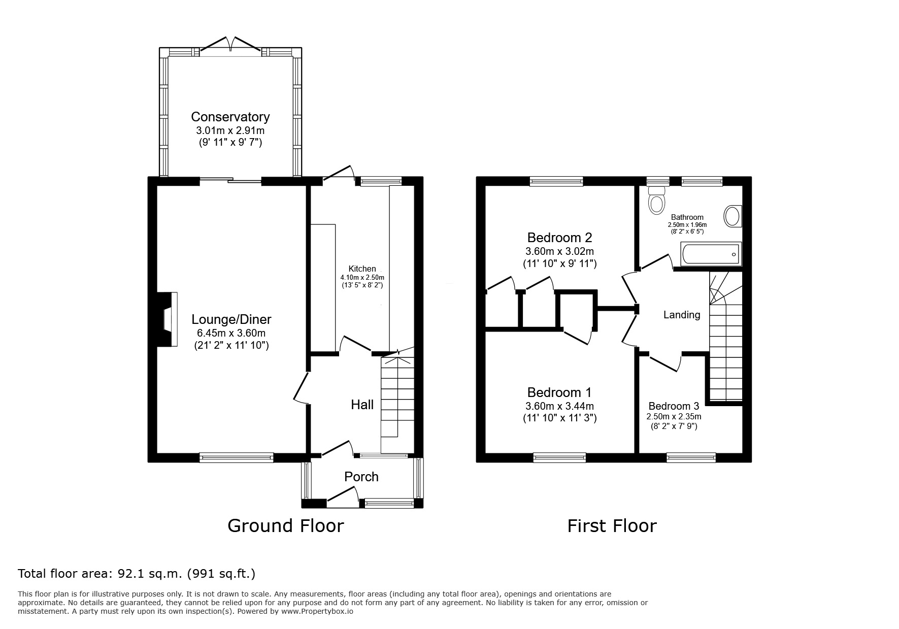 Floorplan of 3 bedroom Semi Detached House for sale, Main Road, Icklesham, East Sussex, TN36