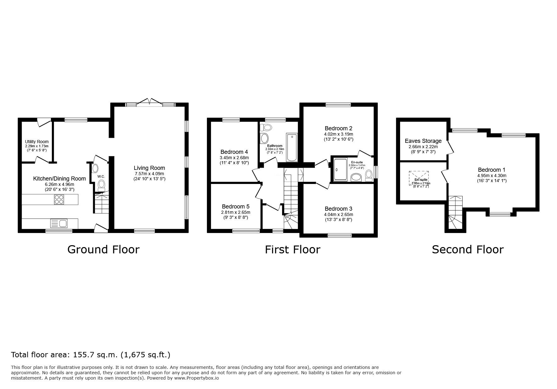 Floorplan of 5 bedroom Semi Detached House for sale, Knatchbull Cottages, Guldeford Lane, Kent, TN31