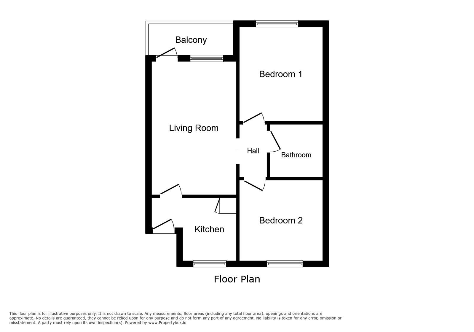 Floorplan of 2 bedroom Flat for sale, Saunders Way, Camber, East Sussex, TN31