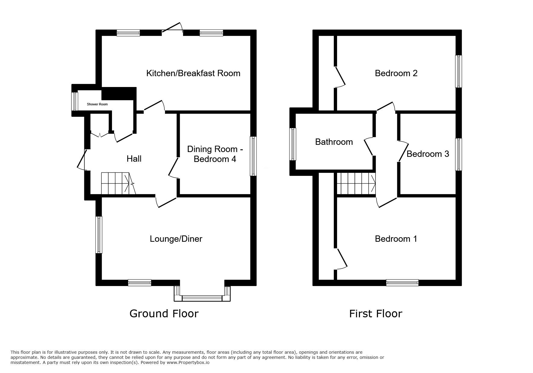 Floorplan of 4 bedroom Detached House for sale, Pett Level Road, Winchelsea Beach, East Sussex, TN36