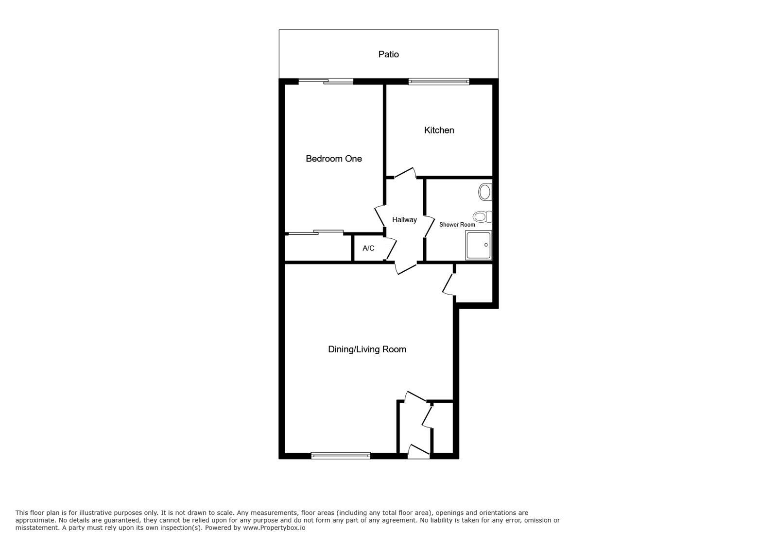 Floorplan of 1 bedroom Flat for sale, New Winchelsea Road, Rye, East Sussex, TN31