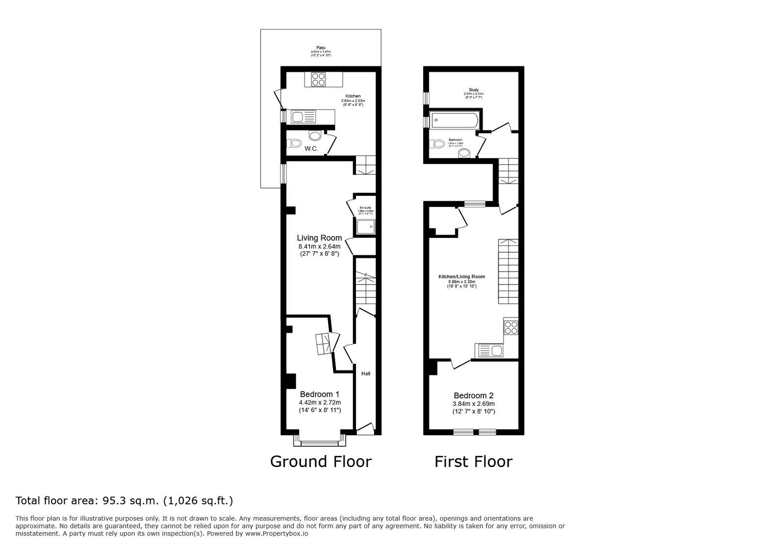 Floorplan of 2 bedroom Mid Terrace House for sale, Ferry Road, Rye, TN31