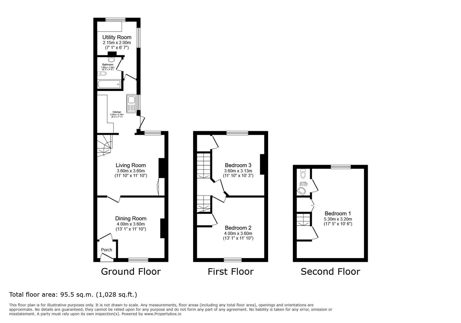 Floorplan of 3 bedroom Mid Terrace House for sale, South Undercliff, Rye, East Sussex, TN31