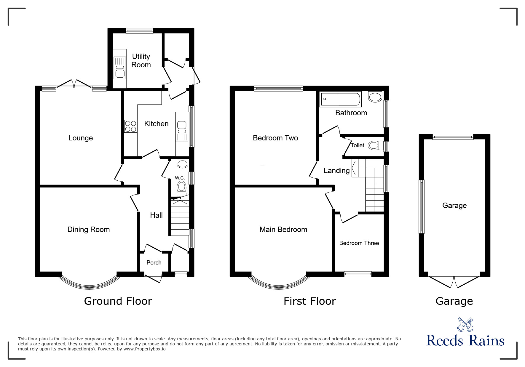 Floorplan of 3 bedroom Semi Detached House to rent, Kings Road, Stretford, Manchester, M32