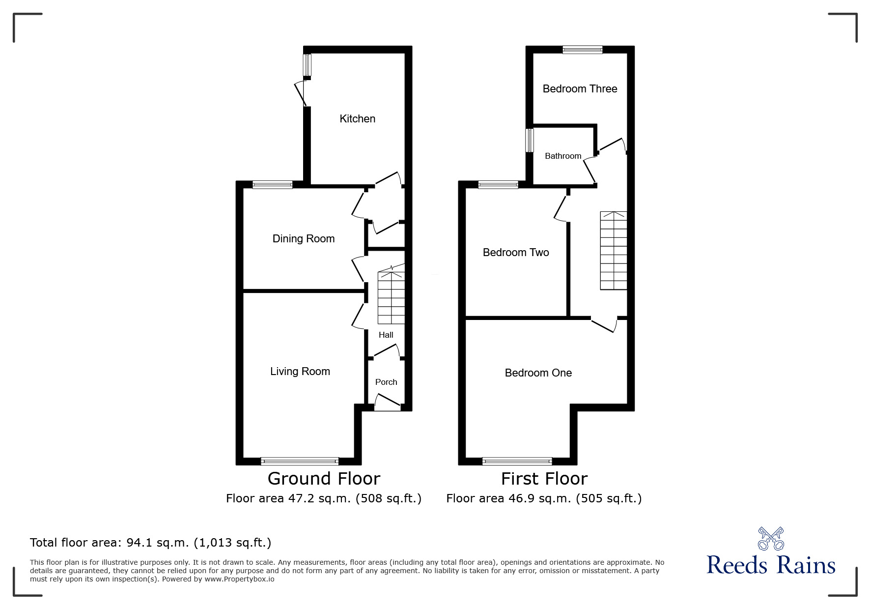 Floorplan of 3 bedroom Mid Terrace House for sale, New Barton Street, Salford, Greater Manchester, M6