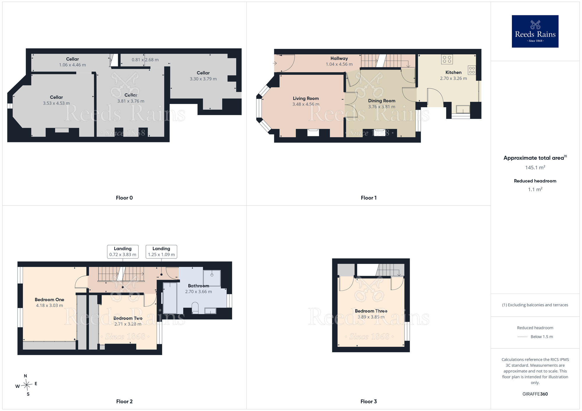 Floorplan of 3 bedroom Mid Terrace House for sale, Pembroke Street, Salford, Greater Manchester, M6