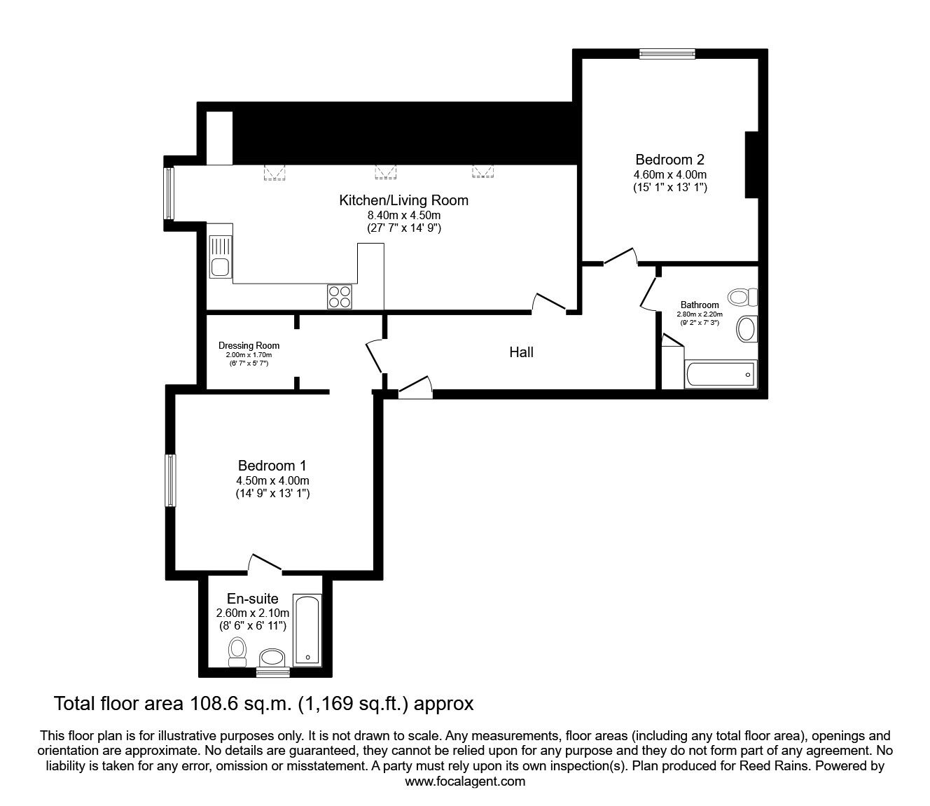 Floorplan of 2 bedroom  Flat for sale, Ash Lea Grange, 1 Half Edge Lane, Manchester, M30