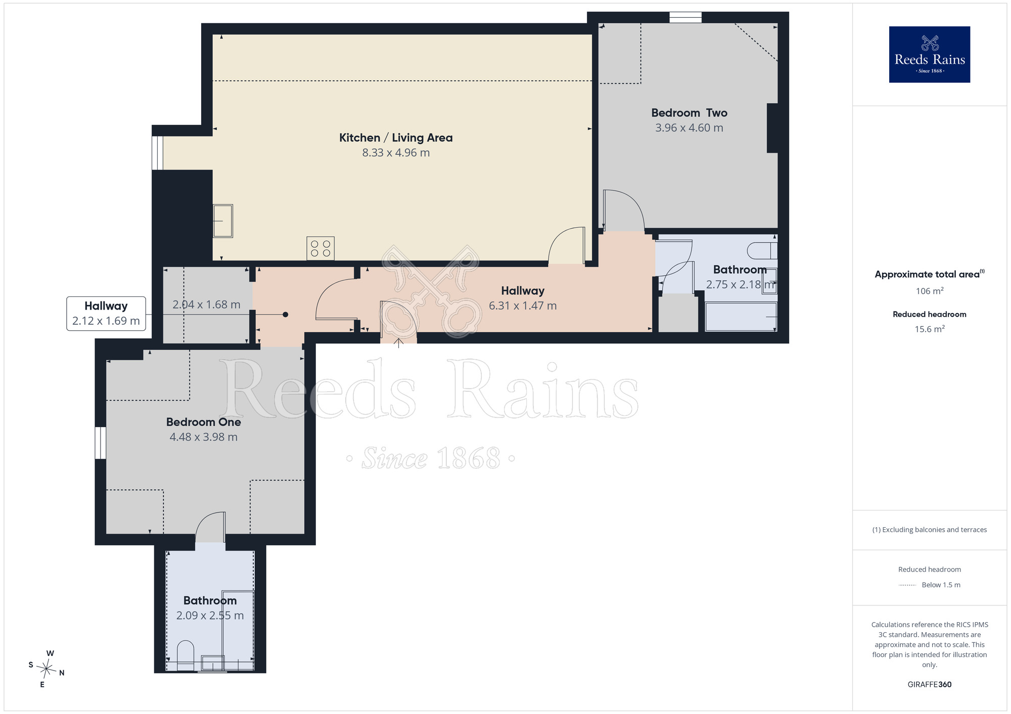 Floorplan of 2 bedroom Flat for sale, Ash Lea Grange, 1 Half Edge Lane, Manchester, M30