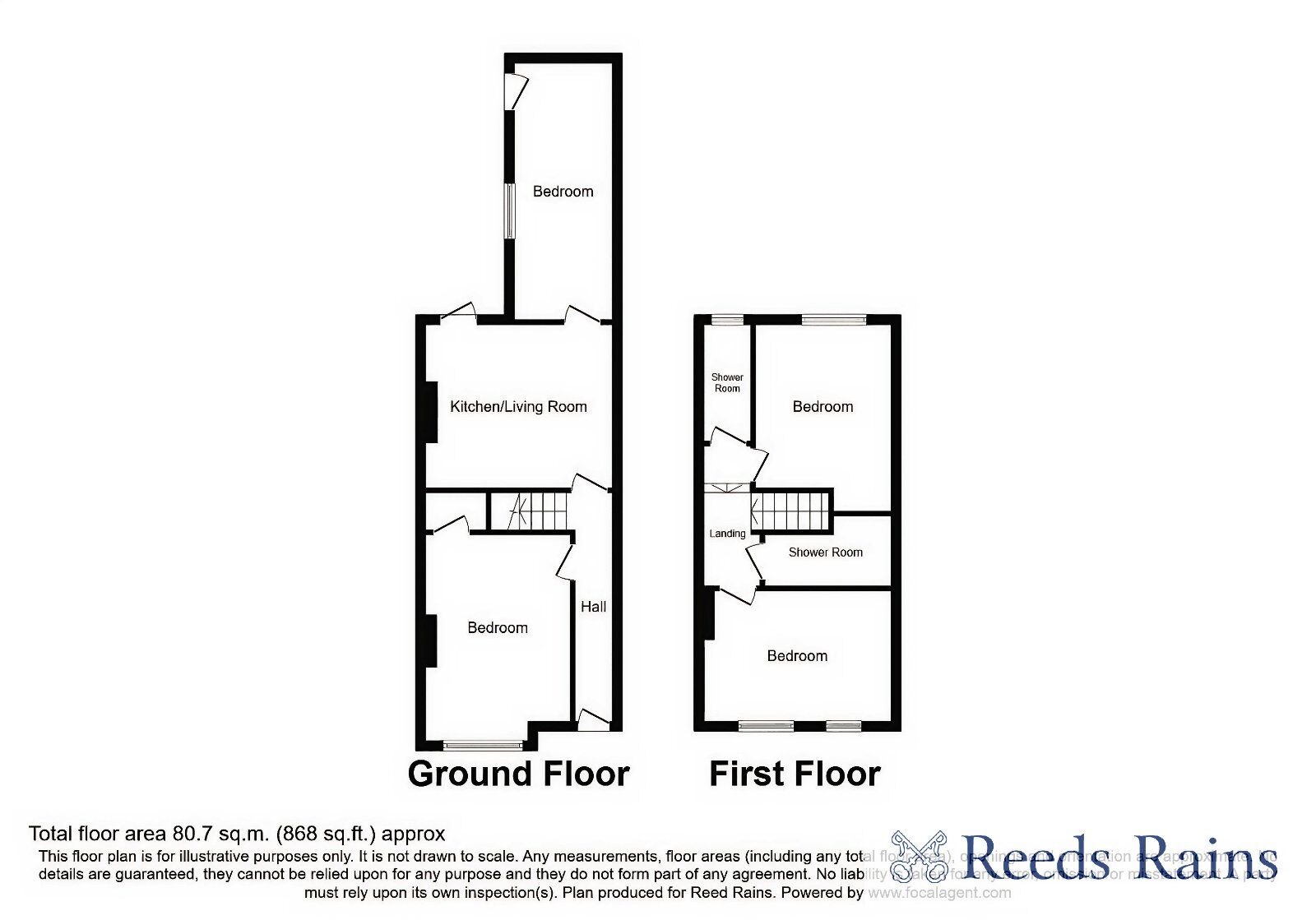 Floorplan of 4 bedroom Mid Terrace House to rent, Romney Street, Salford, M6