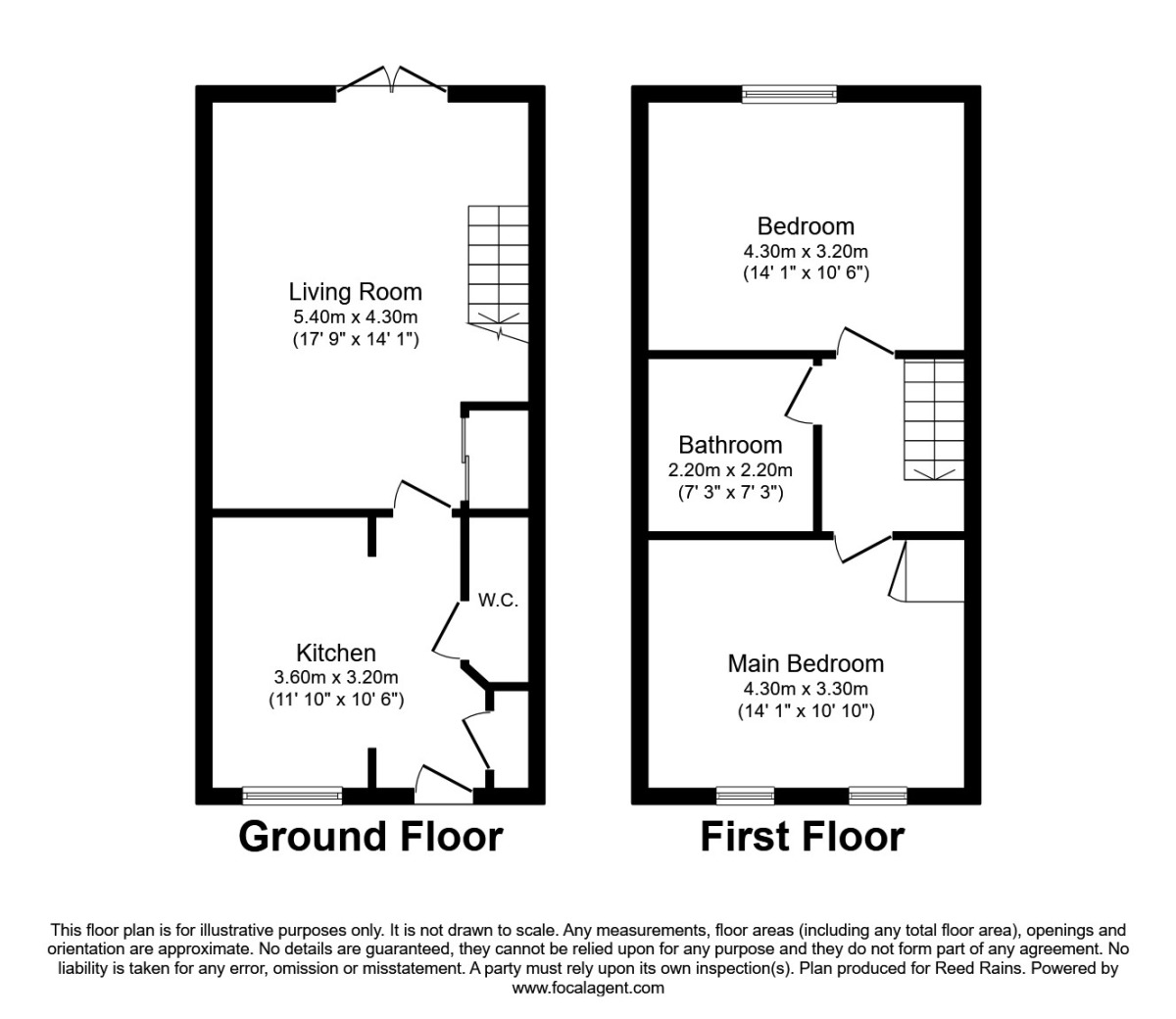 Floorplan of 2 bedroom Mid Terrace House to rent, Liverpool Street, Salford, M6