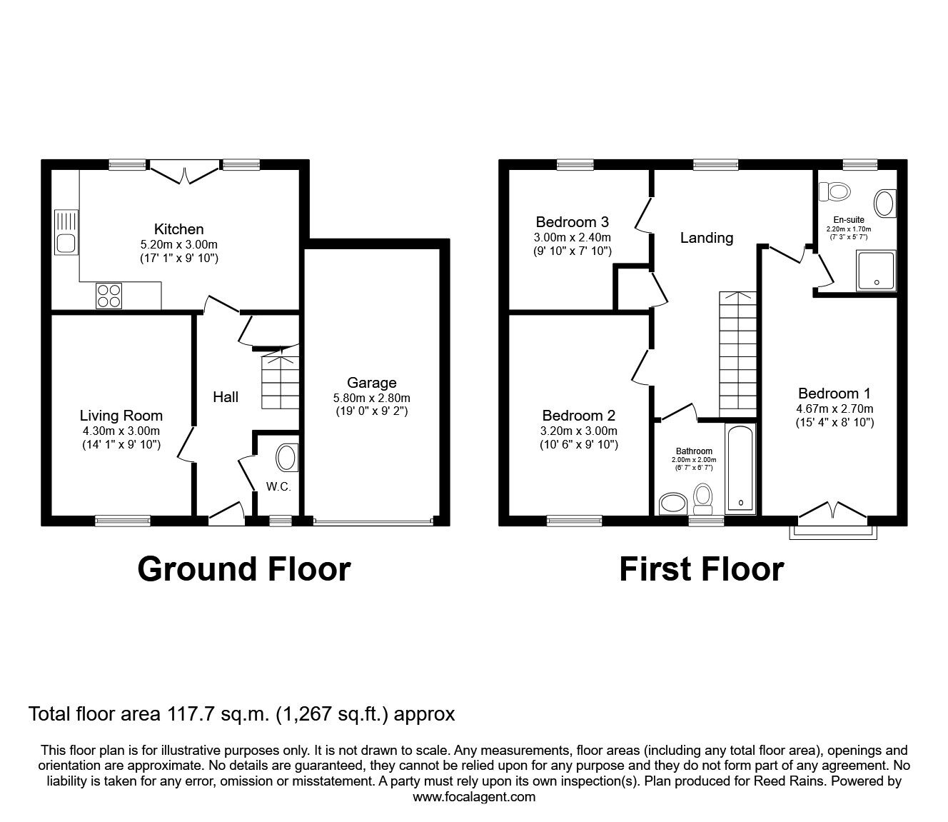 Floorplan of 3 bedroom Semi Detached House to rent, Dragonfly Close, Salford, M7