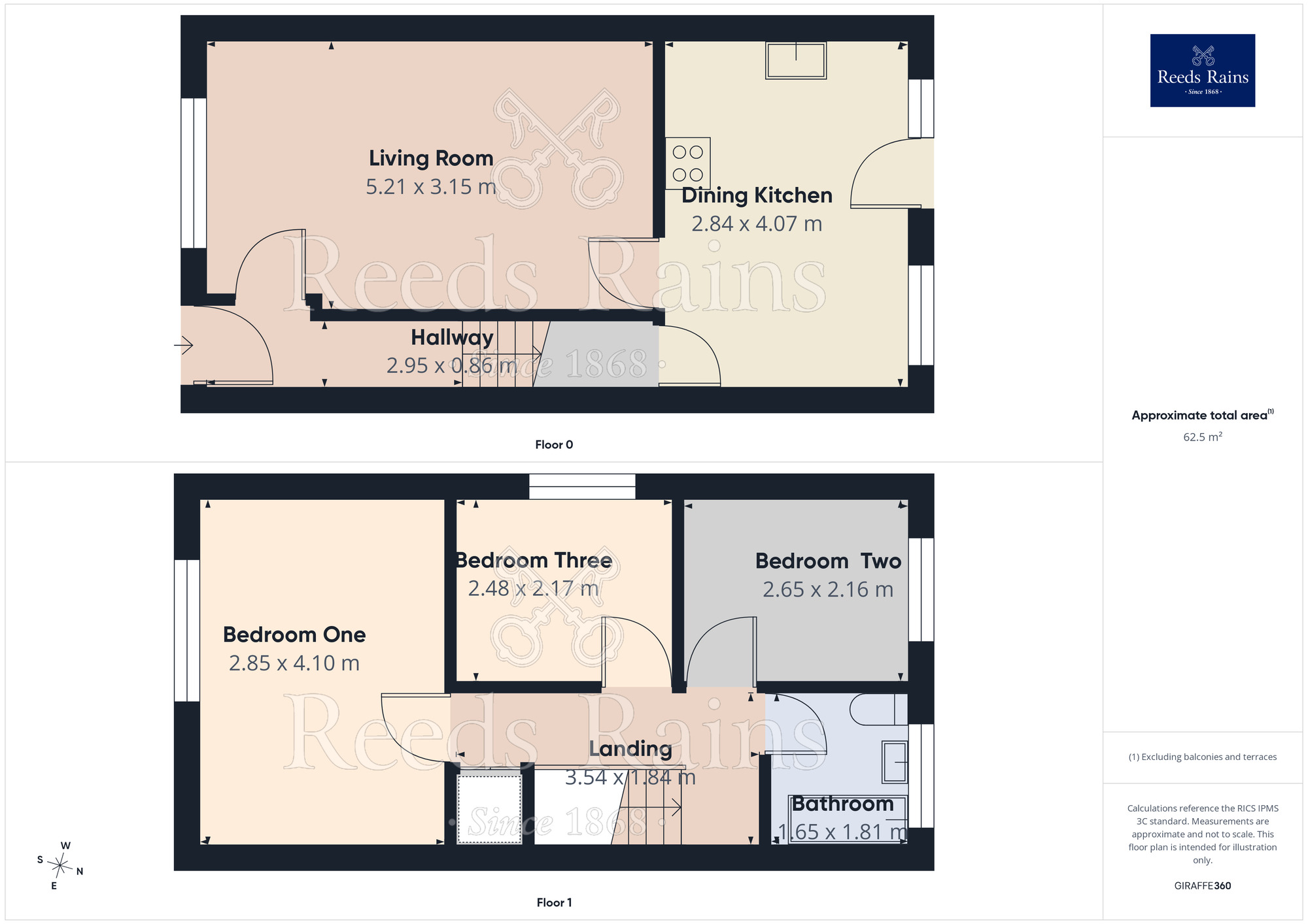 Floorplan of 3 bedroom End Terrace House for sale, Gosport Square, Salford, Greater Manchester, M7