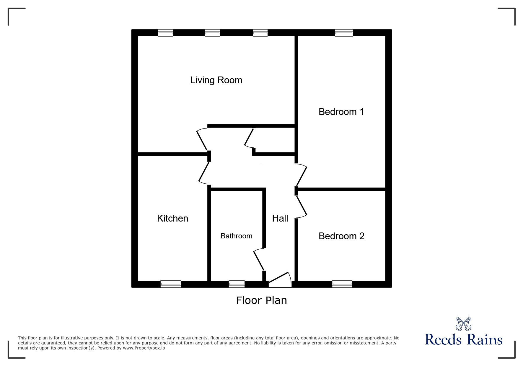 Floorplan of 2 bedroom  Flat for sale, Redmires Court, Eccles New Road, Salford, M5