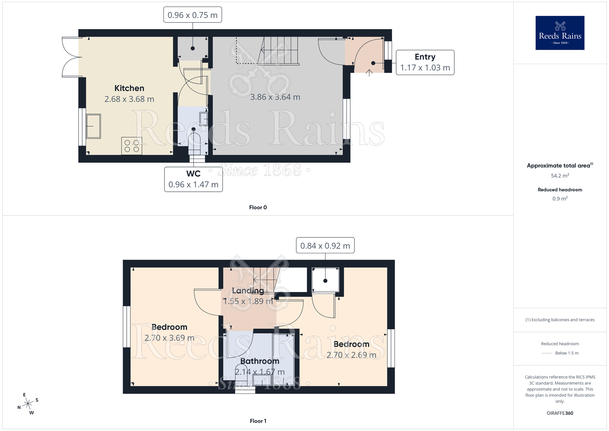 Floorplan of 2 bedroom Semi Detached House for sale, Blossom Way, Salford, Greater Manchester, M6