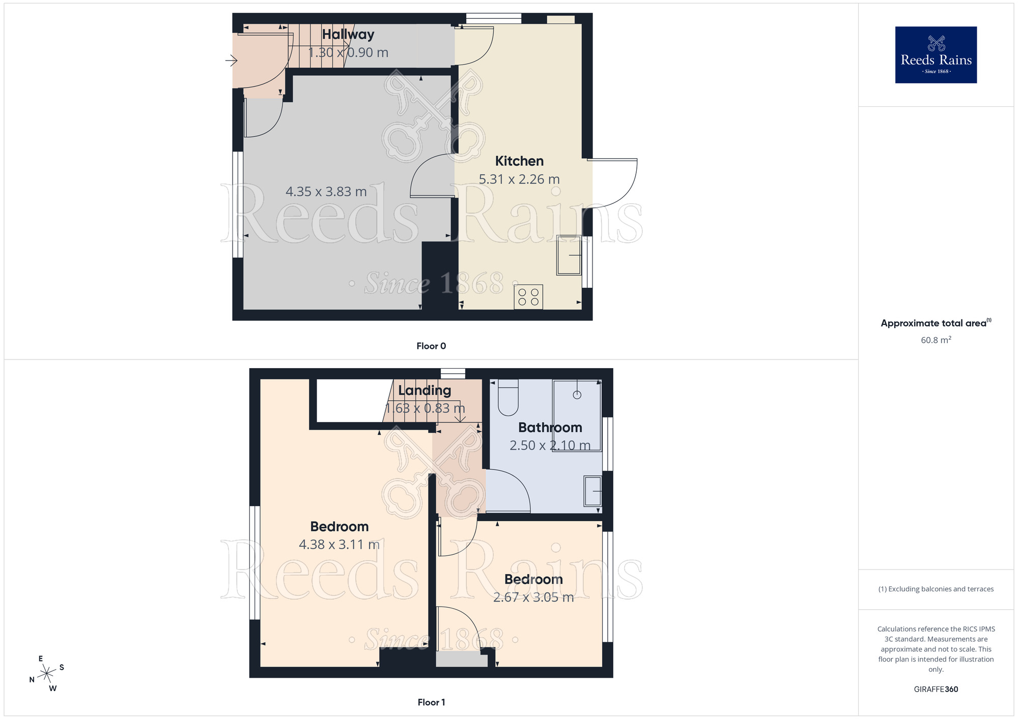 Floorplan of 2 bedroom Semi Detached House for sale, Gerald Road, Salford, Greater Manchester, M6