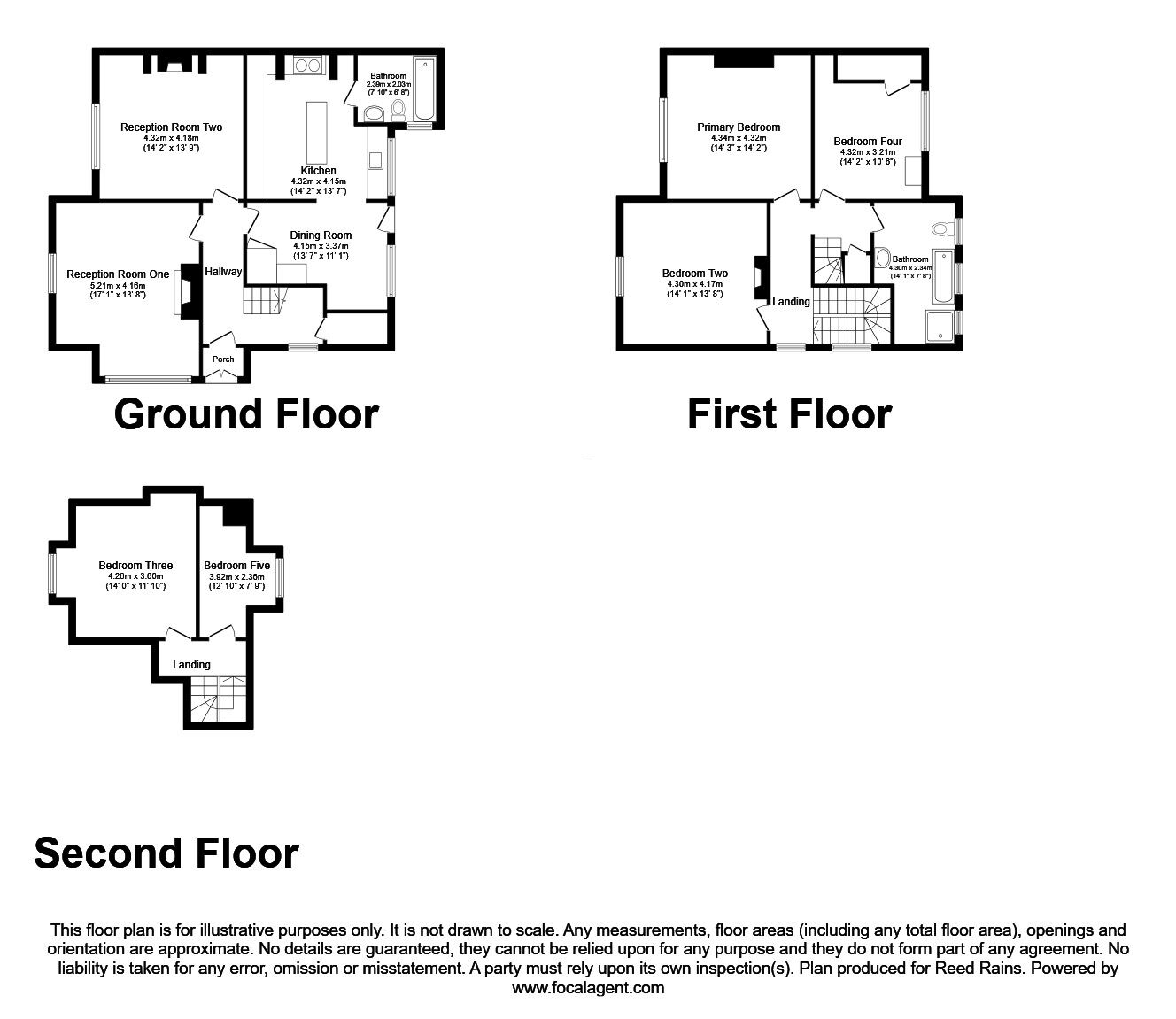 Floorplan of 5 bedroom End Terrace House for sale, Acresfield Road, Salford, Greater Manchester, M6