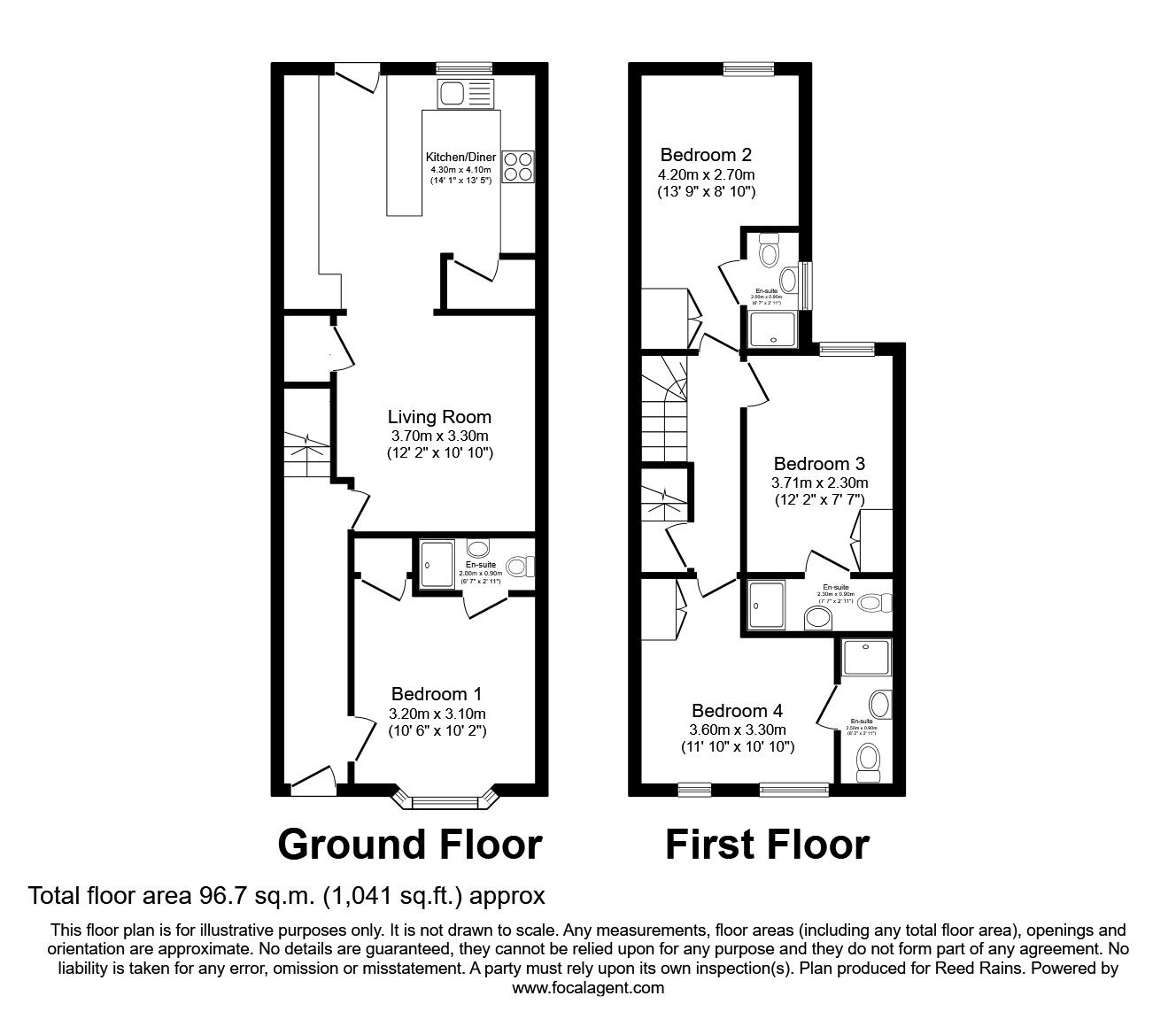 Floorplan of 1 bedroom End Terrace Room to rent, Cemetery Road, Salford, Greater Manchester, M5