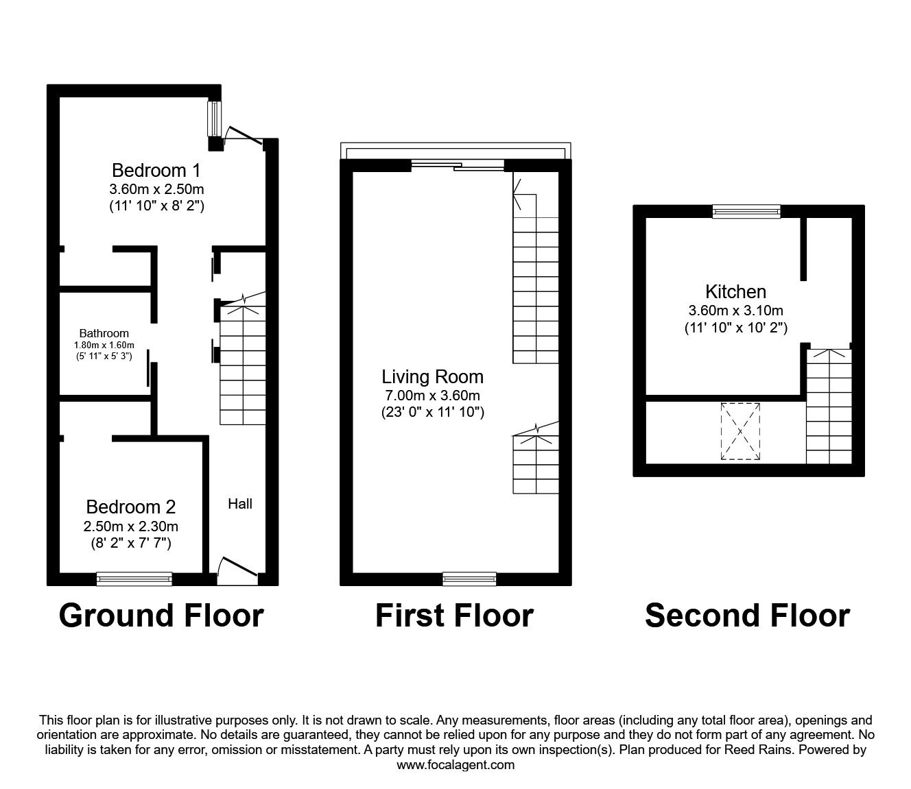 Floorplan of 2 bedroom Mid Terrace House to rent, Laburnum Street, Salford, Greater Manchester, M6