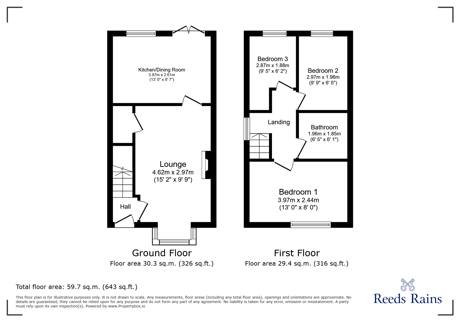 Floorplan of 3 bedroom Semi Detached House for sale, Tenbury Close, Salford, Greater Manchester, M6