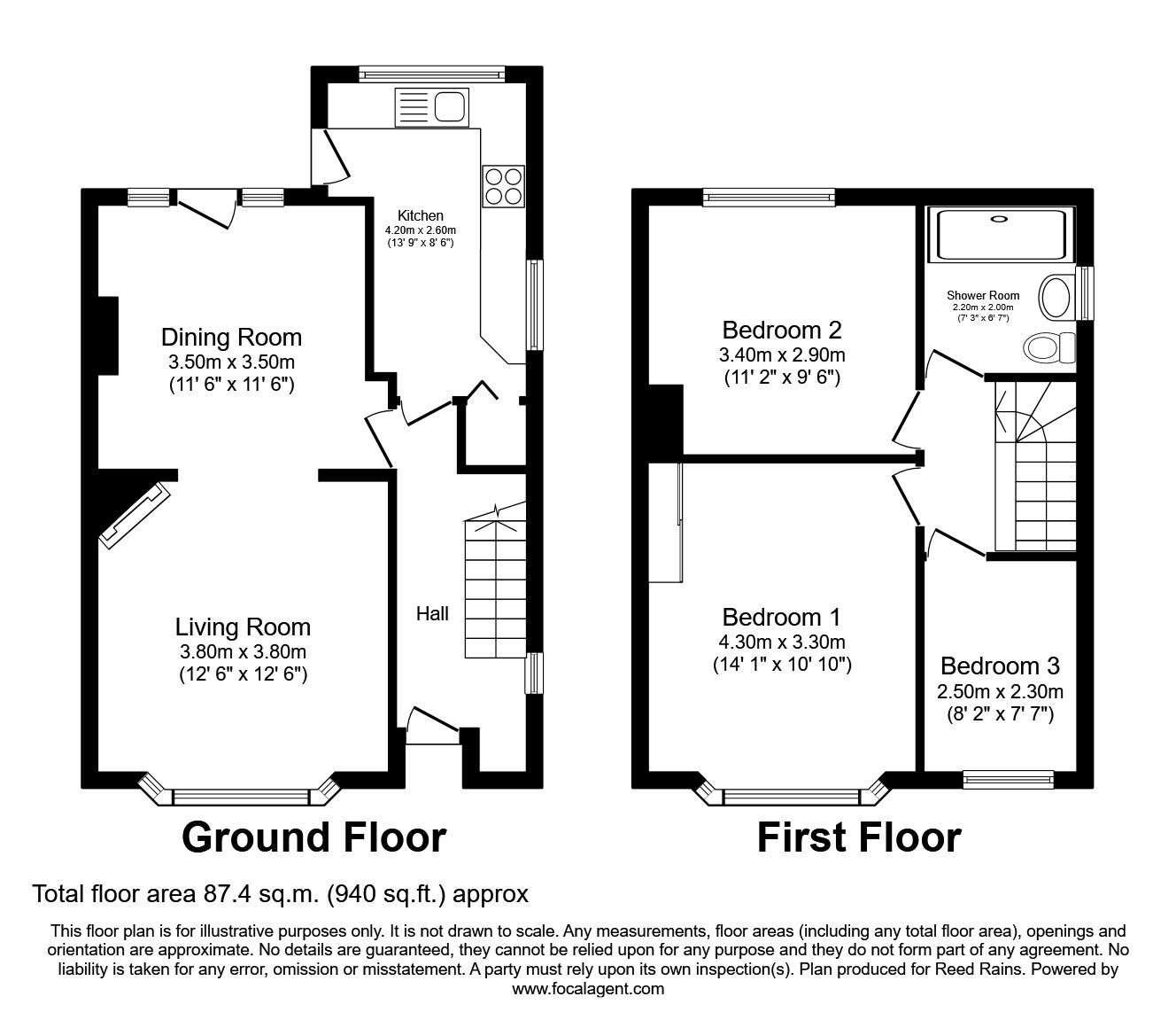 Floorplan of 3 bedroom Semi Detached House to rent, Lostock Road, Salford, Greater Manchester, M5