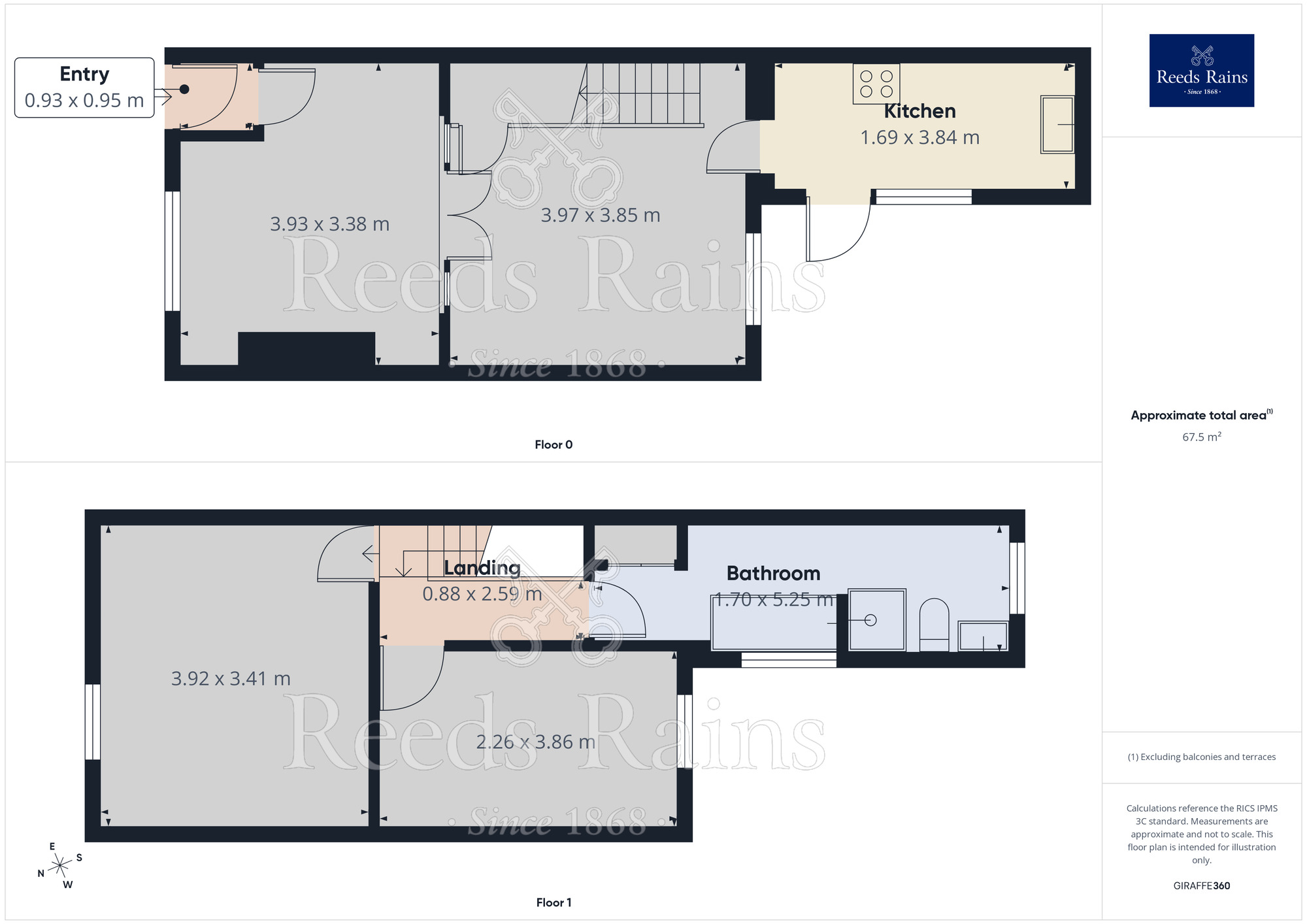 Floorplan of 2 bedroom Mid Terrace House to rent, Lyndhurst Street, Salford, Greater Manchester, M6
