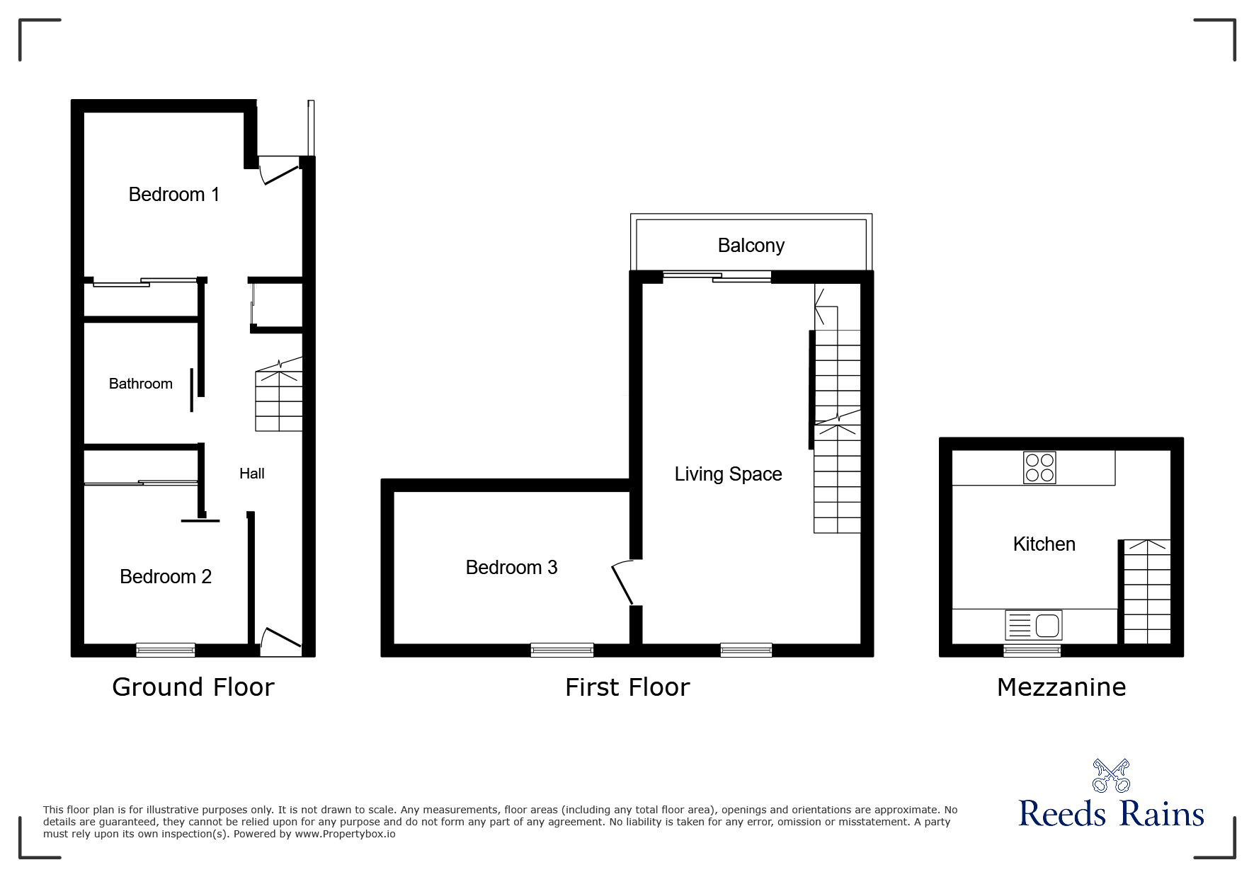 Floorplan of 3 bedroom End Terrace House for sale, Reservoir Street, Salford, Greater Manchester, M6
