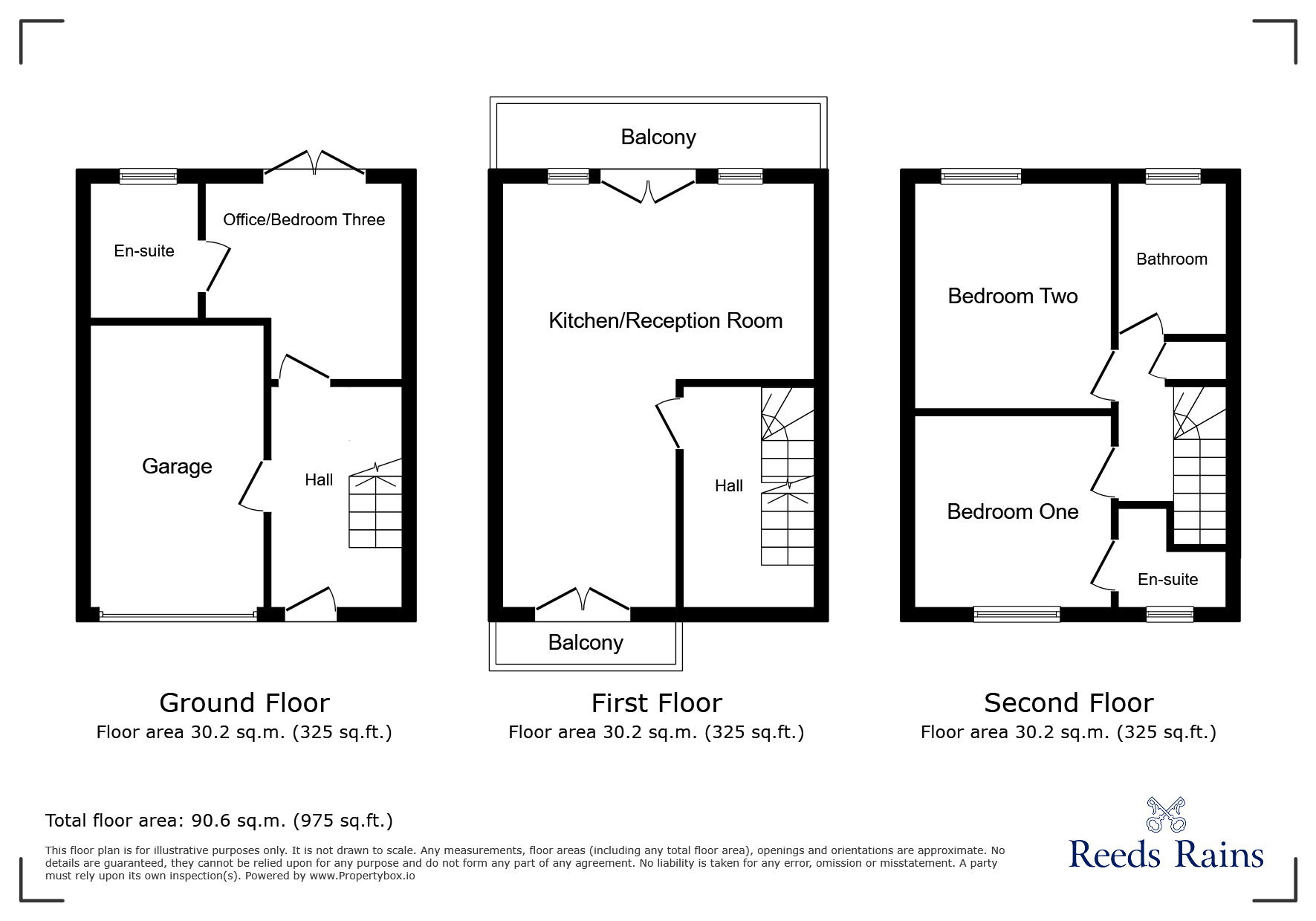 Floorplan of 3 bedroom End Terrace House for sale, Moss Street, Salford, Greater Manchester, M7