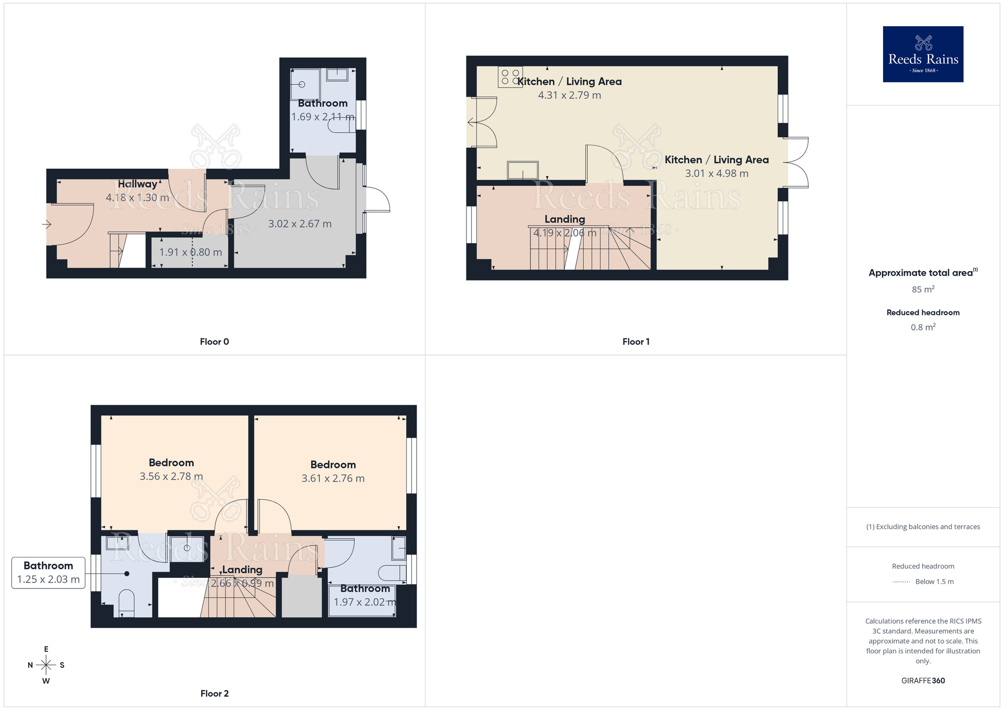 Floorplan of 3 bedroom End Terrace House for sale, Moss Street, Salford, Greater Manchester, M7