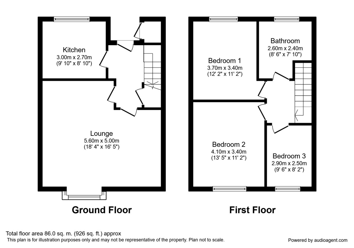 Floorplan of 2 bedroom  Flat to rent, My Street, Salford, Greater Manchester, M5