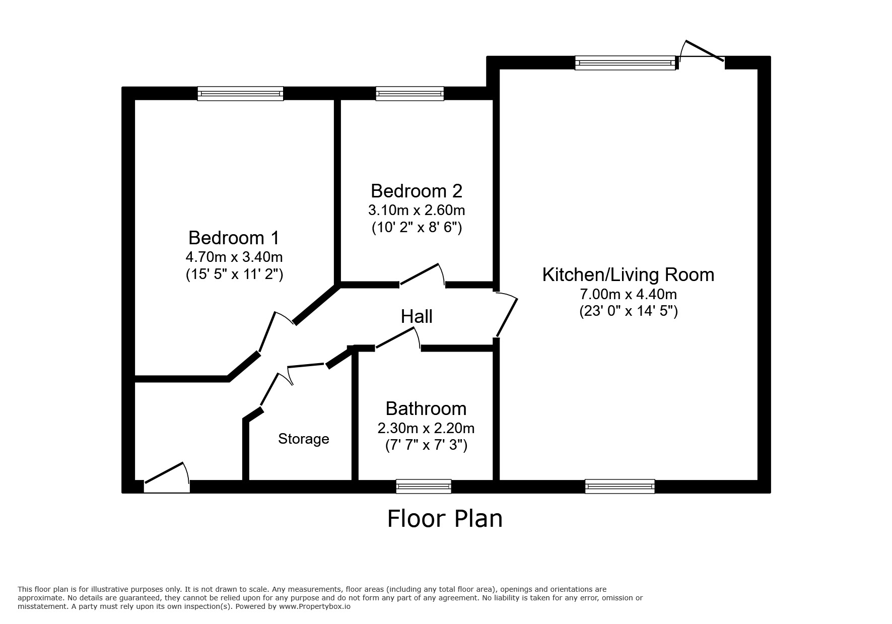 Floorplan of 2 bedroom  Flat for sale, Athole Street, Salford, Greater Manchester, M5