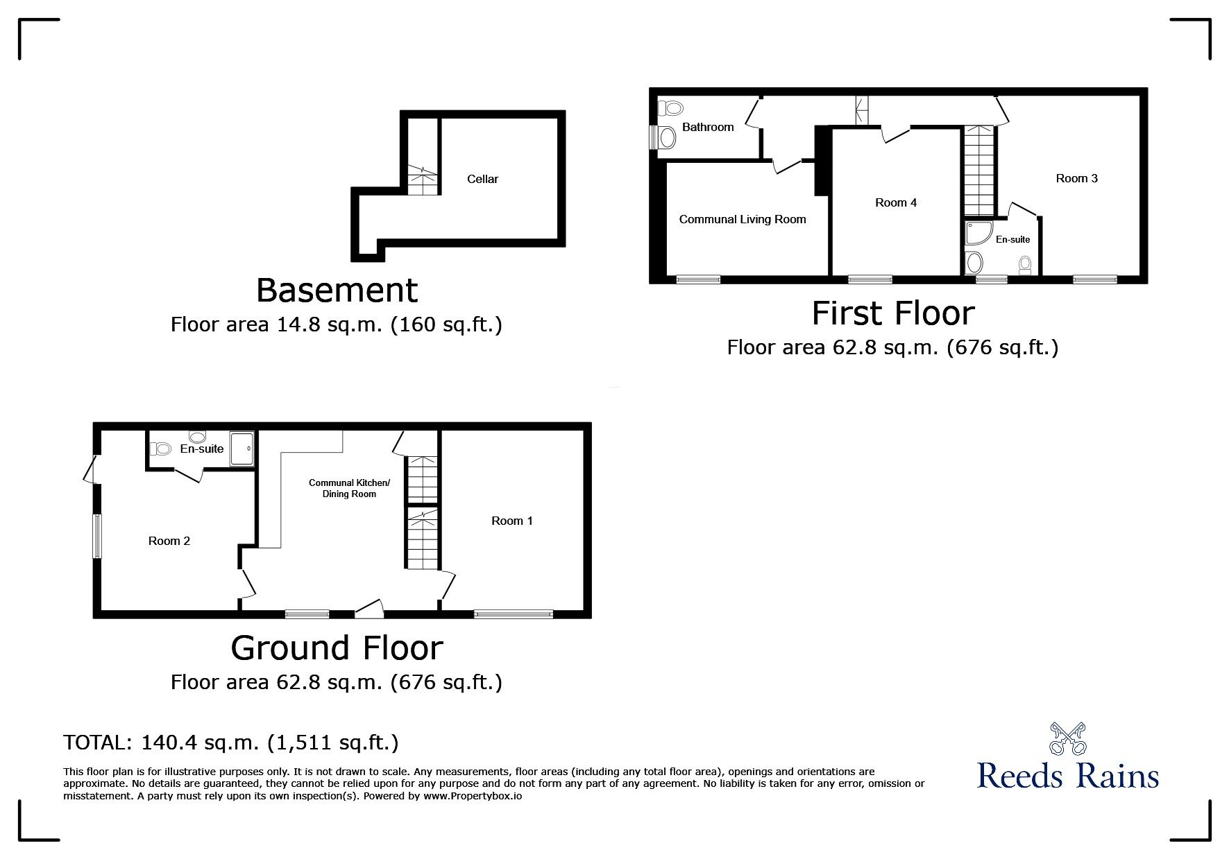 Floorplan of 4 bedroom End Terrace House for sale, Langham Road, Salford, Greater Manchester, M6