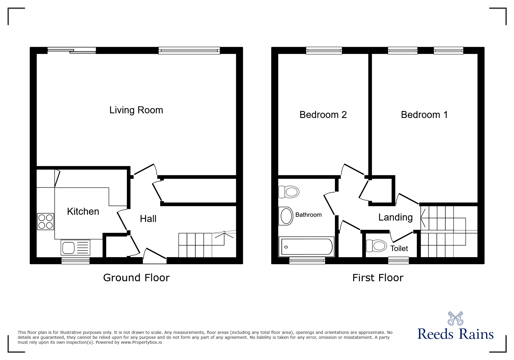 Floorplan of 2 bedroom End Terrace House to rent, Sedan Close, Salford, Greater Manchester, M5