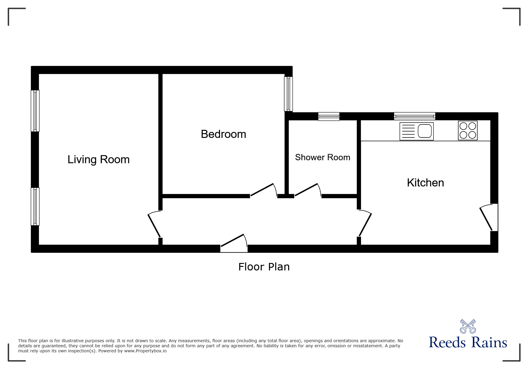 Floorplan of 1 bedroom  Flat to rent, Liverpool Street, Salford, Greater Manchester, M6