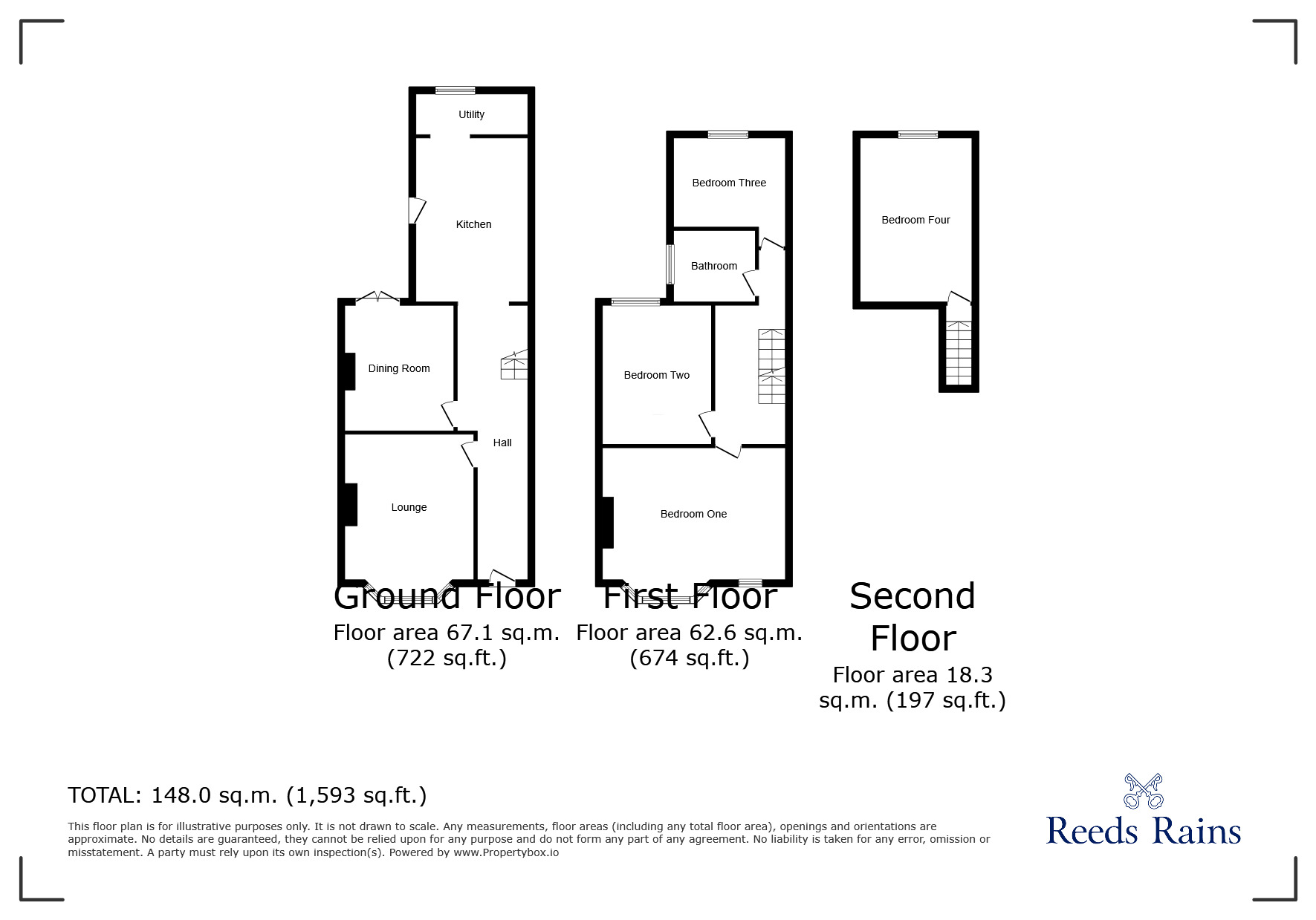 Floorplan of 4 bedroom Mid Terrace House for sale, Seedley Park Road, Salford, Greater Manchester, M6