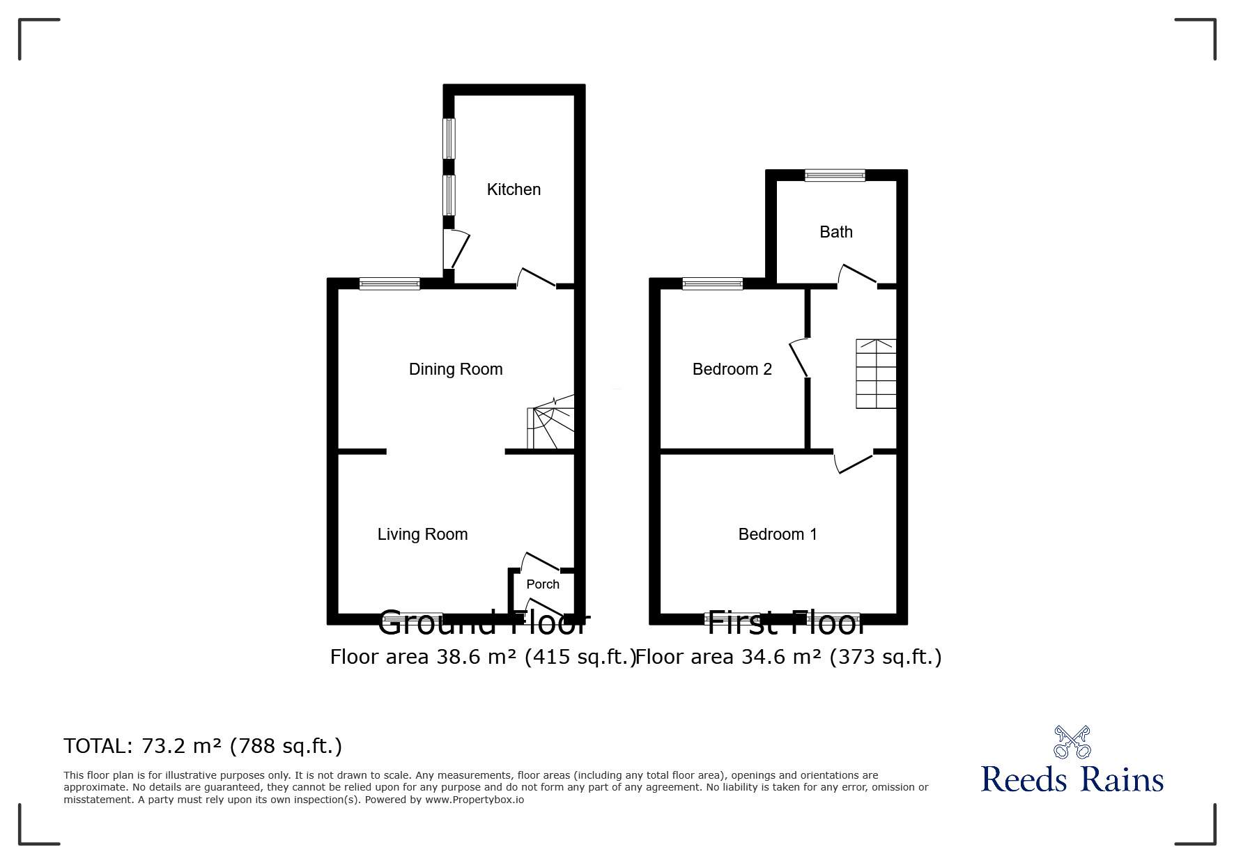 Floorplan of 2 bedroom Mid Terrace House for sale, Milnthorpe Street, Salford, Greater Manchester, M6