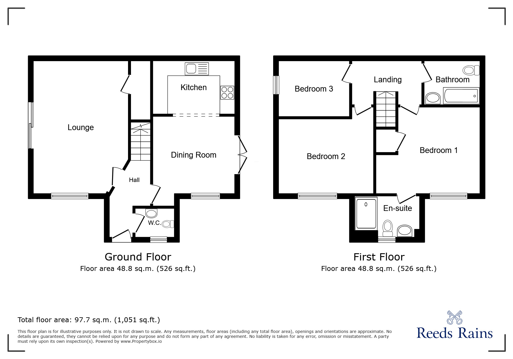 Floorplan of 3 bedroom Semi Detached House for sale, Levens Street, Salford, M6
