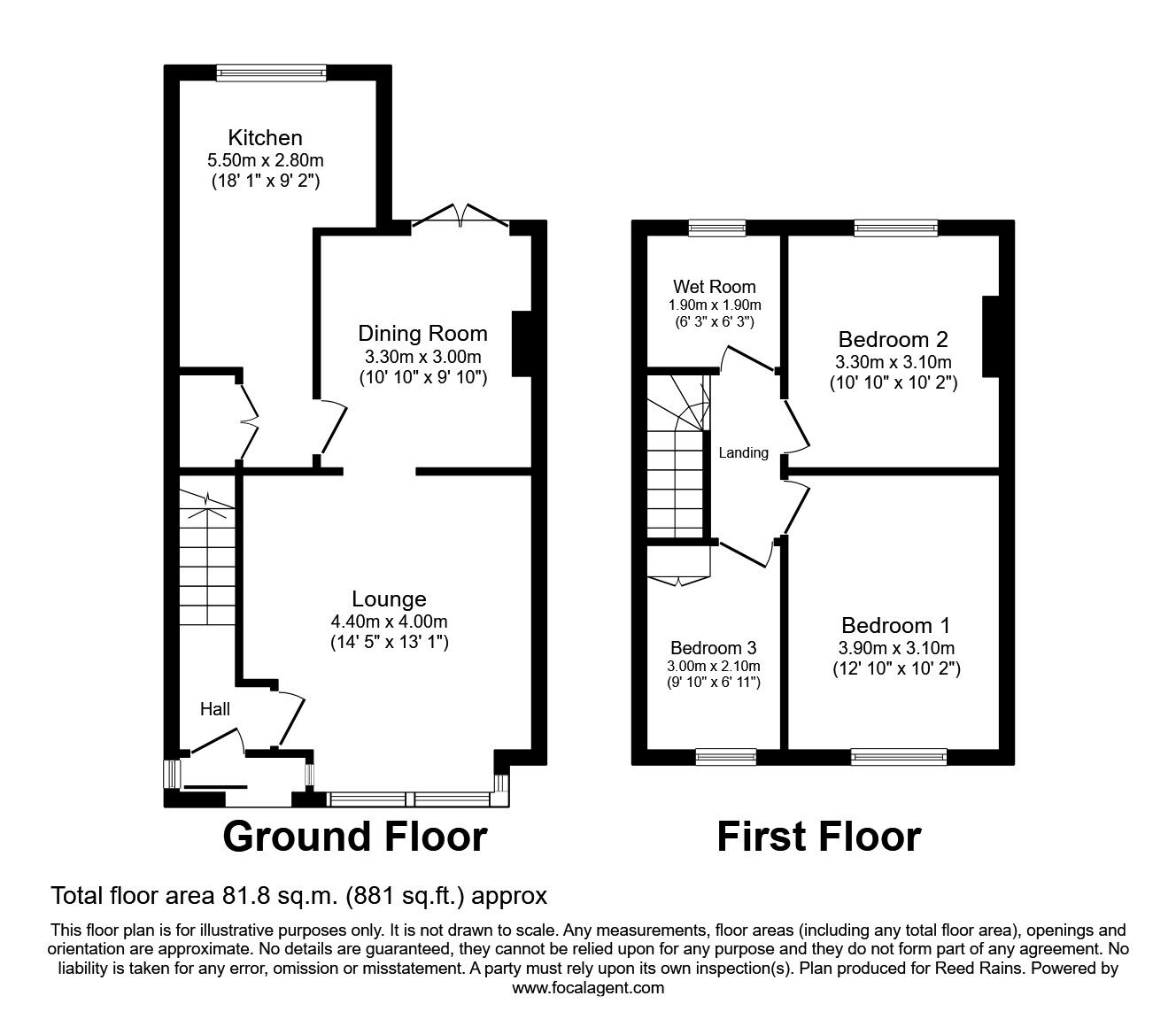 Floorplan of 3 bedroom Semi Detached House for sale, Weaste Lane, Salford, Greater Manchester, M5