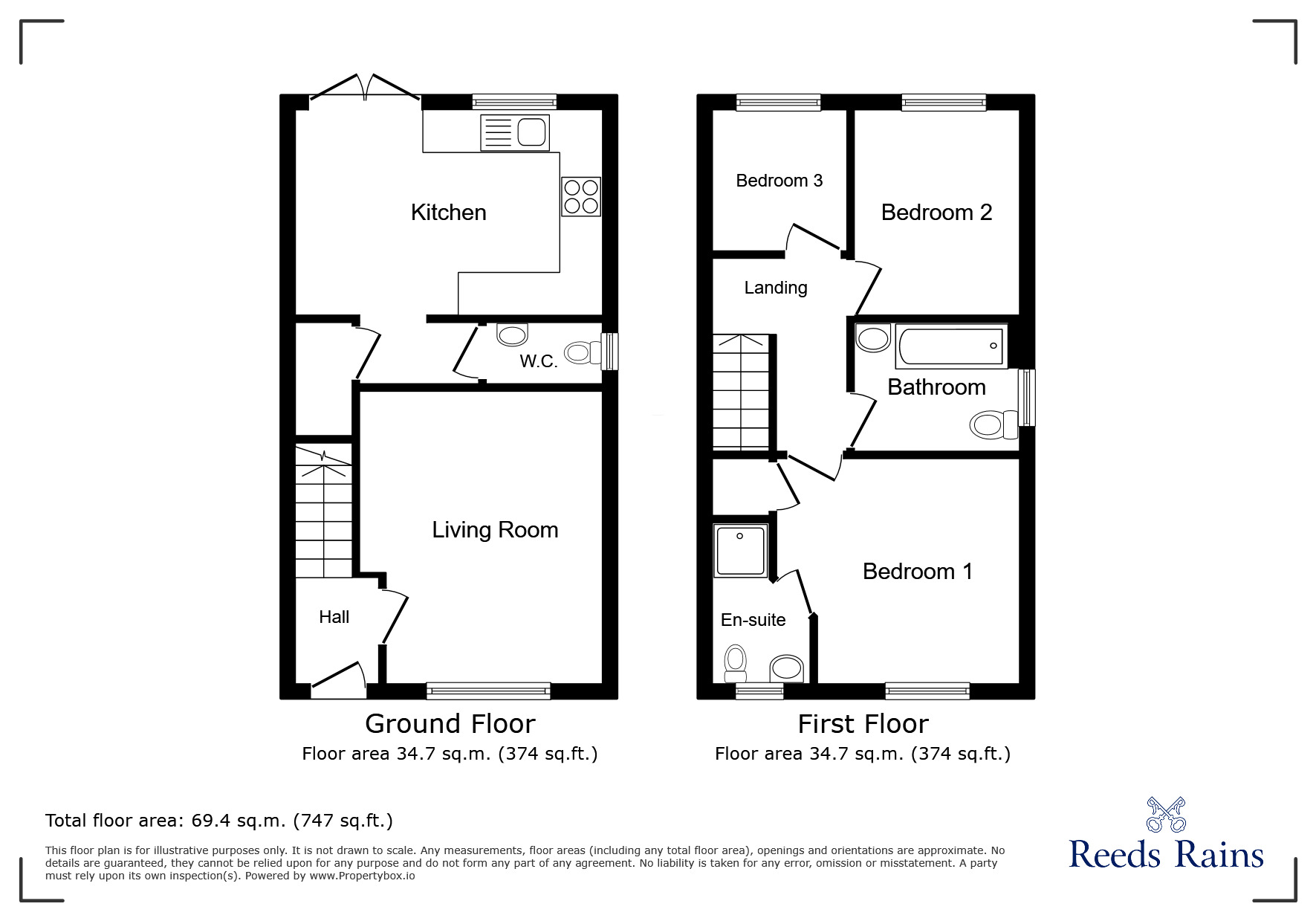 Floorplan of 3 bedroom Semi Detached House for sale, Daisy Street, Salford, Greater Manchester, M6