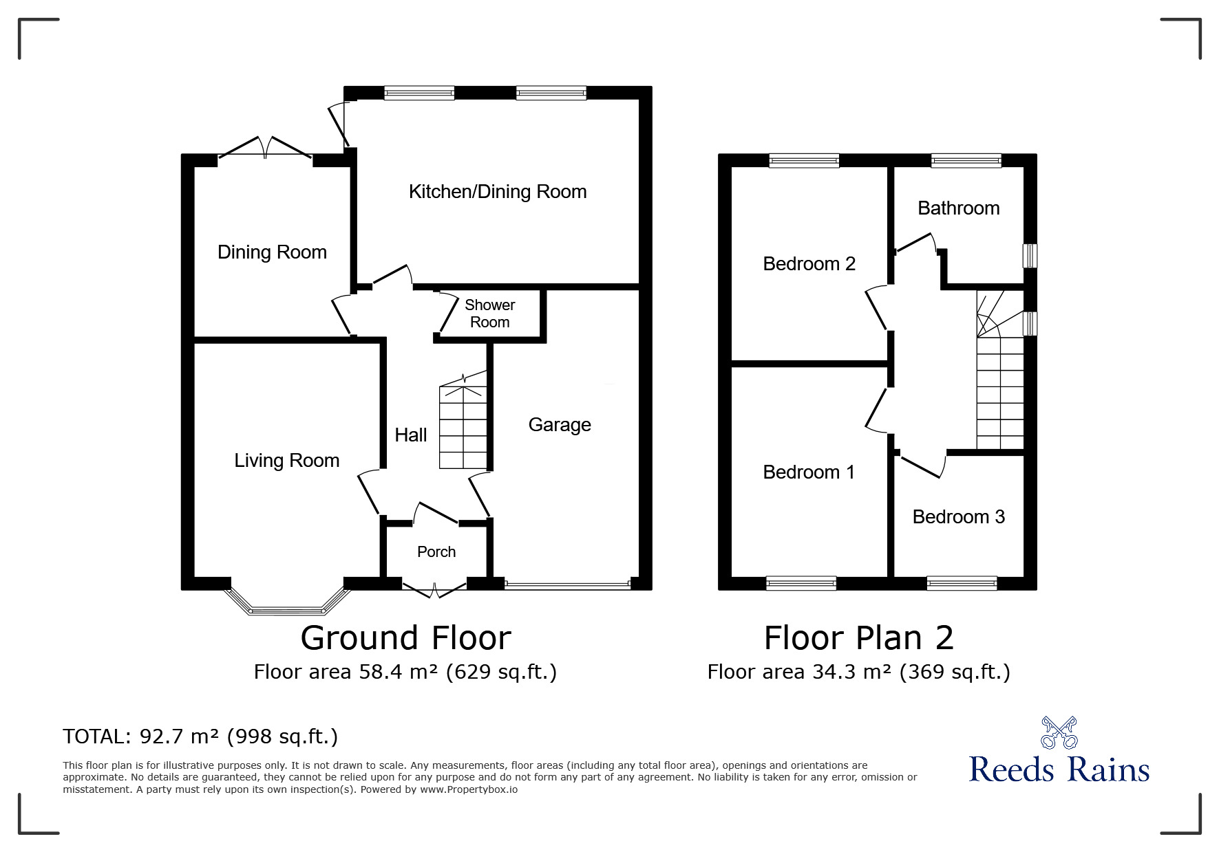 Floorplan of 3 bedroom Semi Detached House for sale, Oldfield Road, Prestwich, Greater Manchester, M25