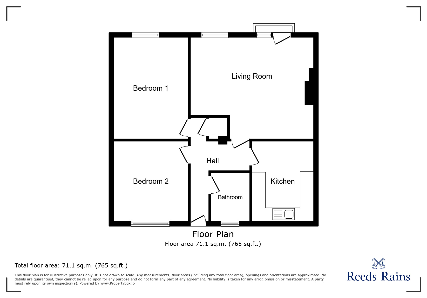 Floorplan of 2 bedroom  Flat for sale, Kielder Square, Salford, Greater Manchester, M5
