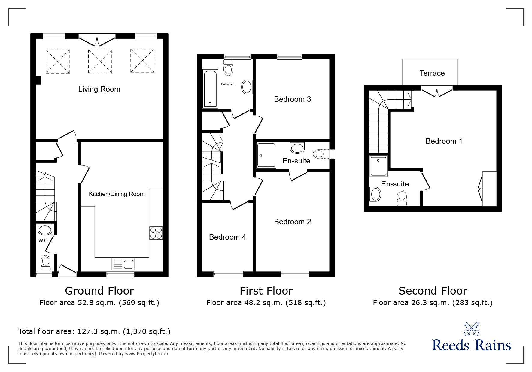 Floorplan of 4 bedroom Semi Detached House for sale, Camp Street, Salford, Greater Manchester, M7