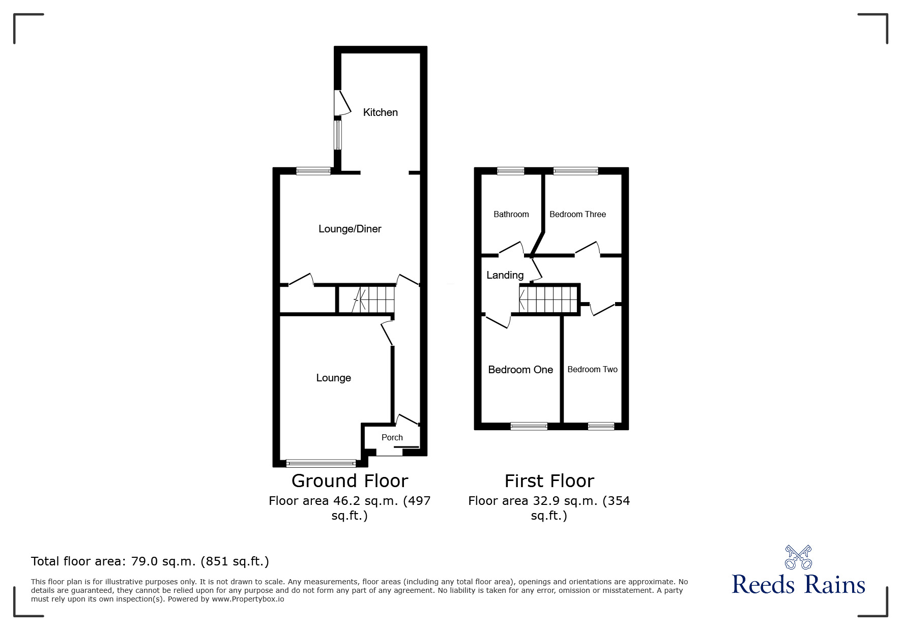 Floorplan of 3 bedroom Mid Terrace House for sale, Gerald Road, Salford, Greater Manchester, M6