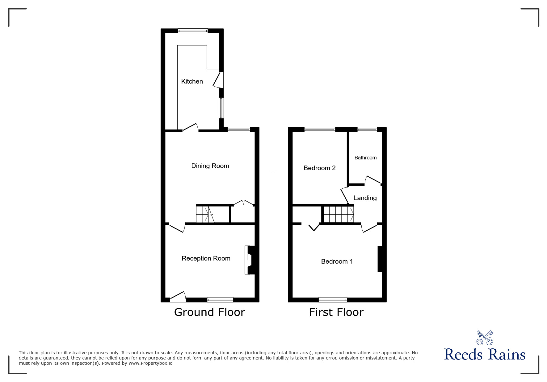 Floorplan of 2 bedroom Mid Terrace House for sale, Grosvenor Street, Pendlebury, Manchester, M27