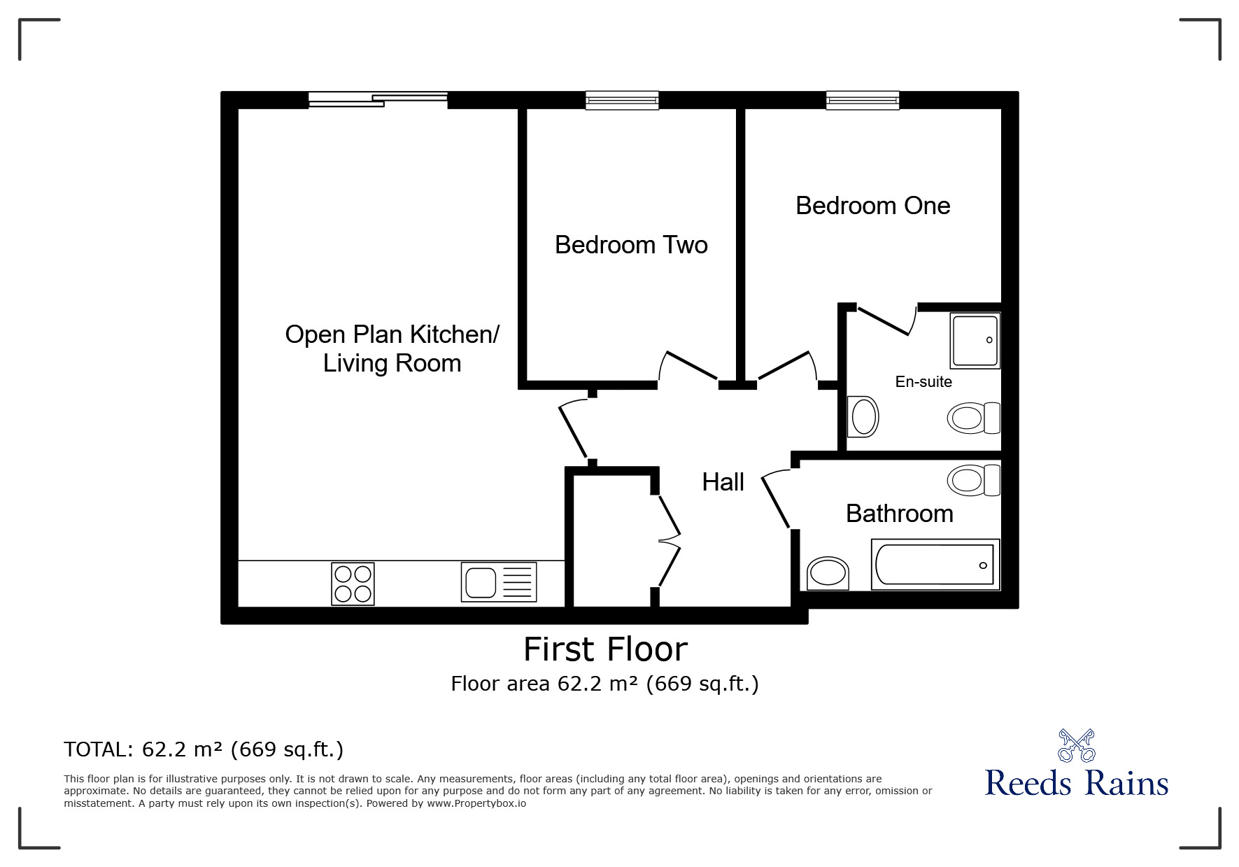 Floorplan of 2 bedroom  Flat to rent, Camp Street, Salford, M7